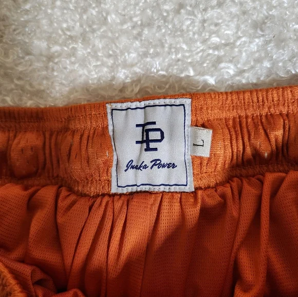 Inaka Power Orange White Mesh Athletic Shorts - Picture 5 of 6